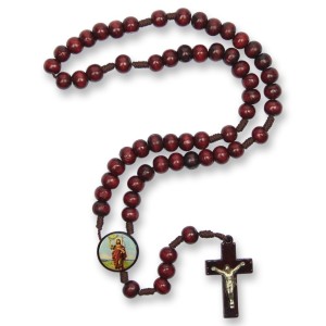 TE940481 - Terço São João Batista Madeira  - 37cm