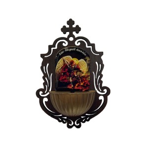PI380255 - Pia de Água Benta São Miguel Arcanjo - 15x10,5cm